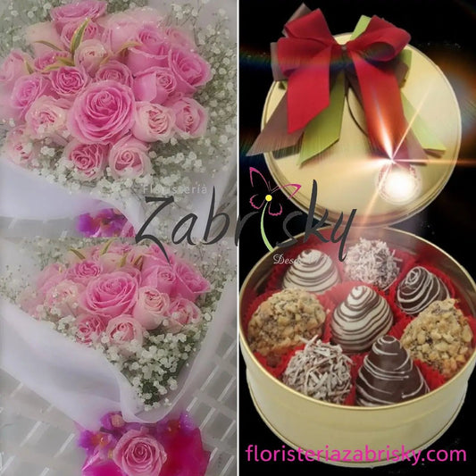 ANCHETA ROSÉ - Floristería Zabrisky