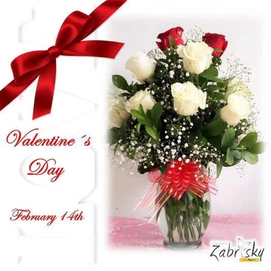 Beautiful roses delivered to your Valentine - Floristería Zabrisky