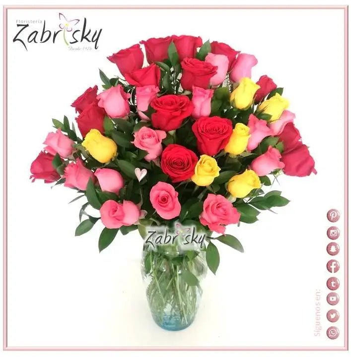 Colored roses - Floristería Zabrisky