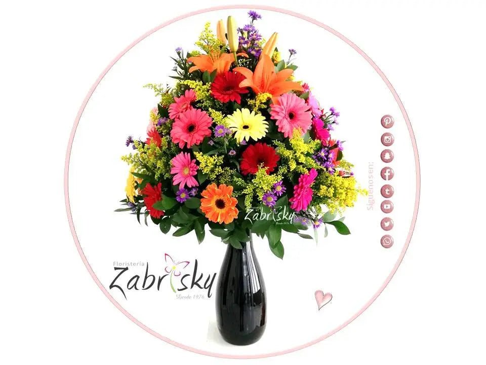 Florero gerberas - Floristería Zabrisky