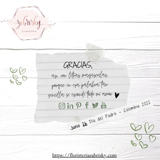 #graciaspapa #diadelpadre #junio26 #floresenpereira - Floristería Zabrisky