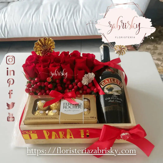 Red Roses and Baileys _Floristería en Pereira - Floristería Zabrisky