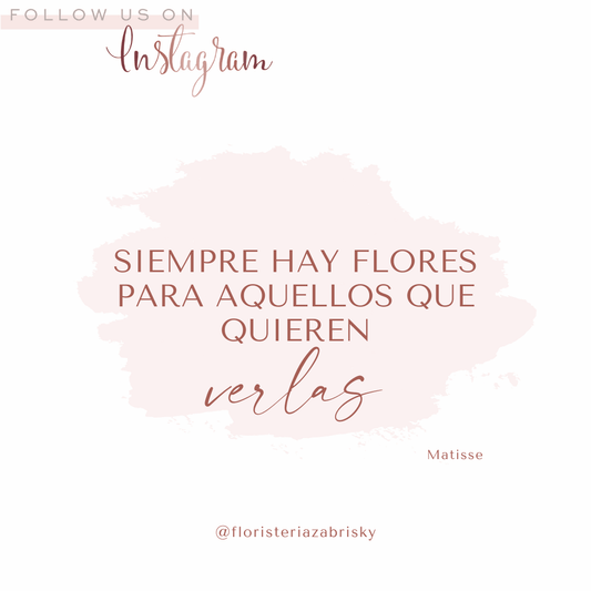 "Siempre hay flores para aquellos que quieren verlas." - Floristería Zabrisky