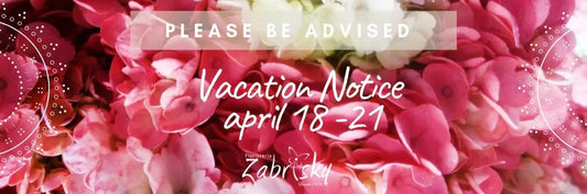 Te informamos nuestros horarios para la Semana Santa Vigente Abril 2019: *Los días Abril 18 - al 21 estaremos en receso* _Retornamos nuevamente el día 22 de abril - Floristería Zabrisky