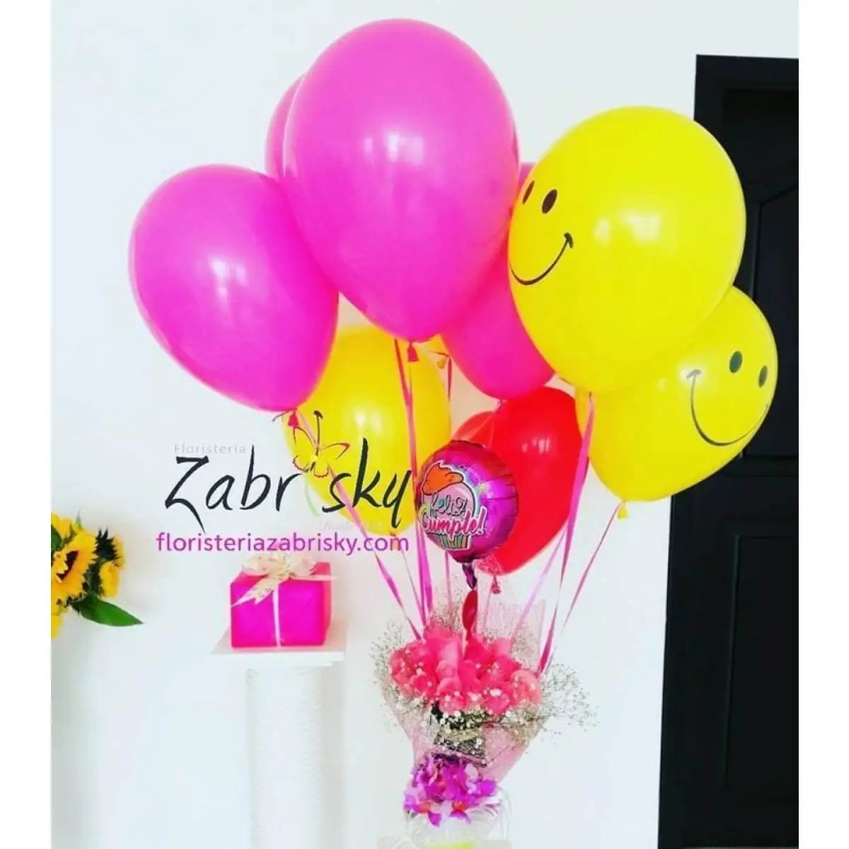 Ancheta Angela - Rosas - Torta y Globos - Floristería Zabrisky