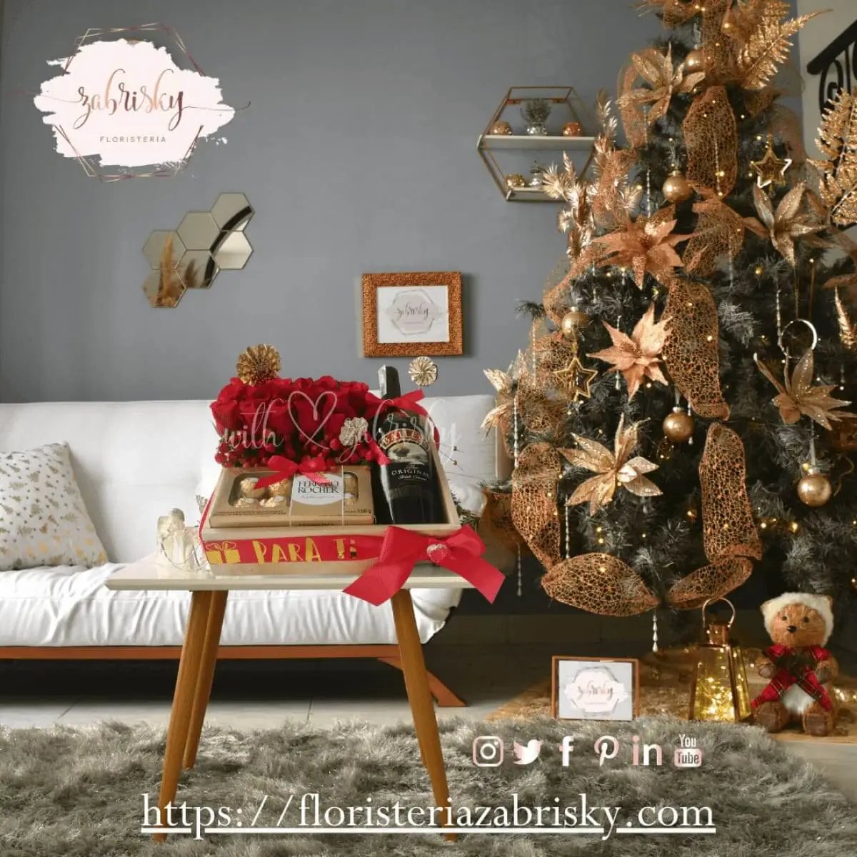 Ancheta Noah - Rosas - Ferrero y Baileys - Floristería Zabrisky