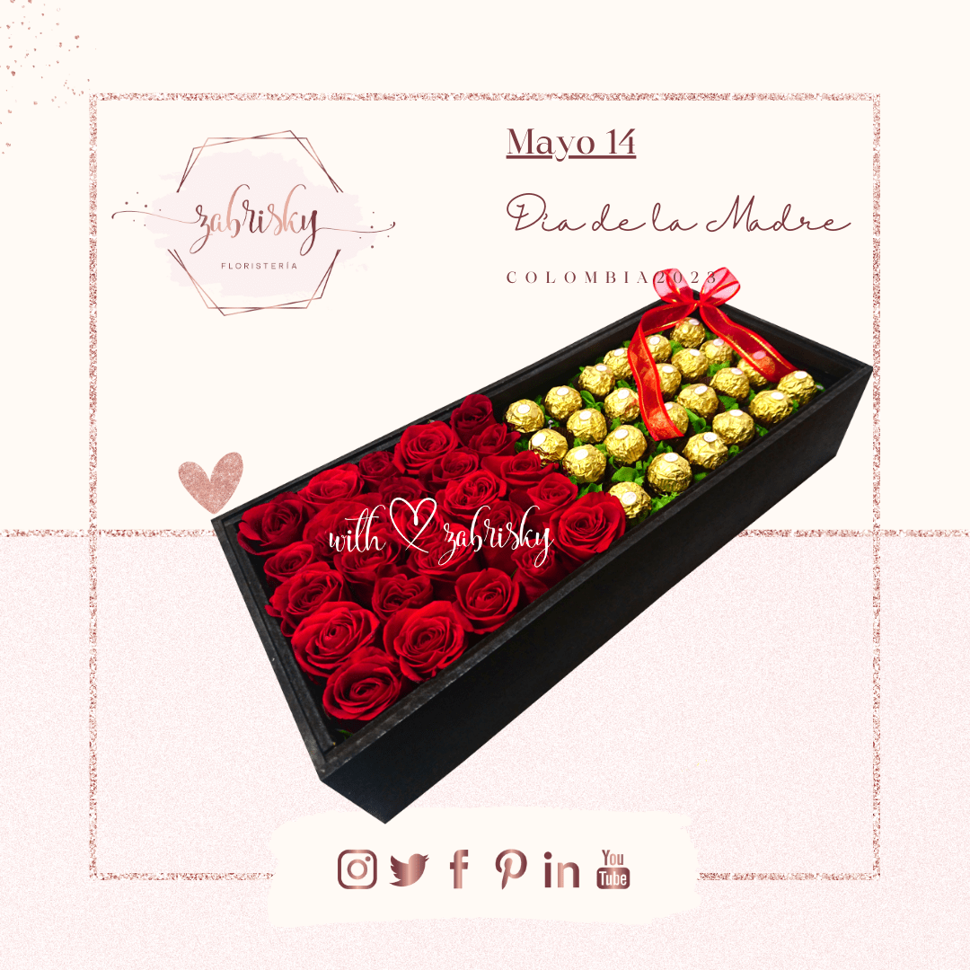 Box Love - Caja - Rosas Rojas - Floristería Zabrisky