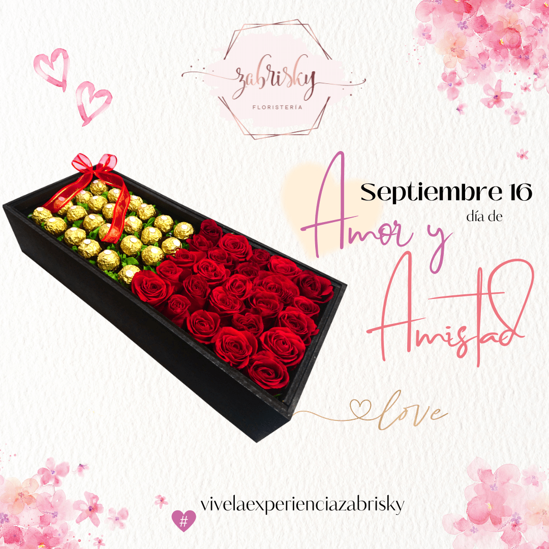 Box Love - Caja - Rosas Rojas - Floristería Zabrisky