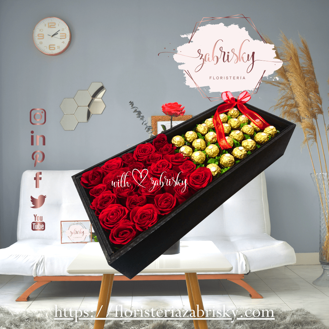 Box Love - Caja - Rosas Rojas - Floristería Zabrisky
