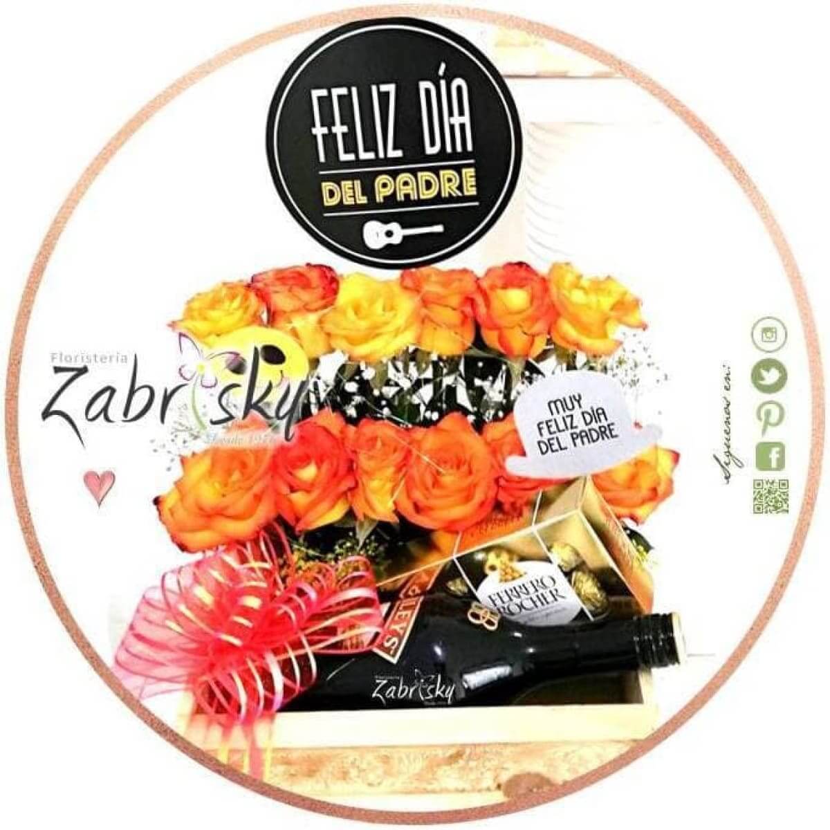 Con Amor para Papá - Rosas - Rosas y Baileys - Floristería Zabrisky