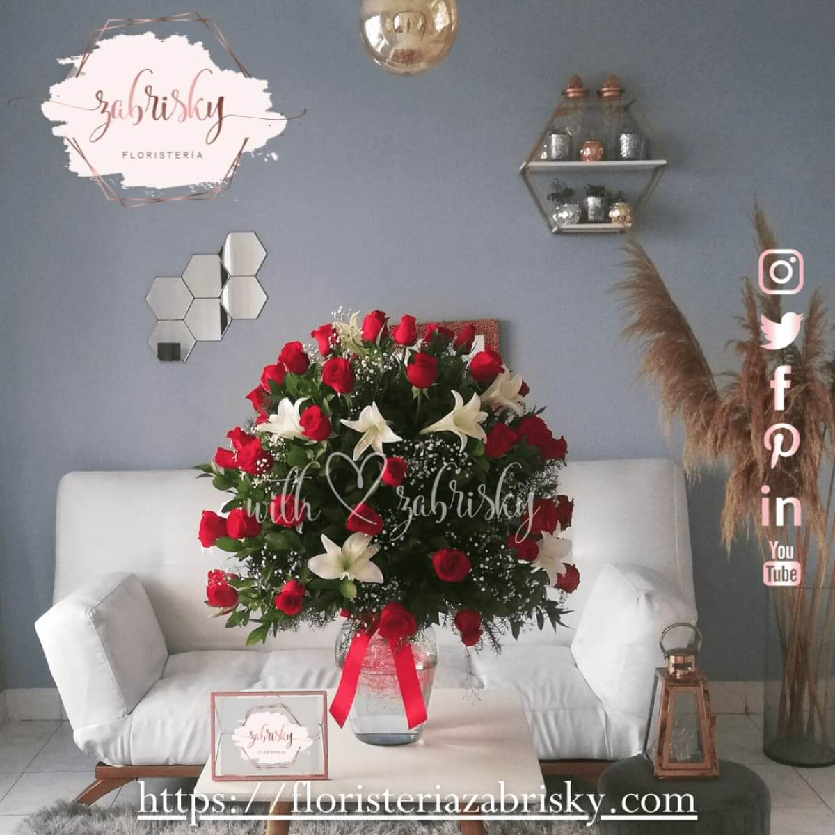 Diamante - Rosas - Azucenas - Floristería Zabrisky