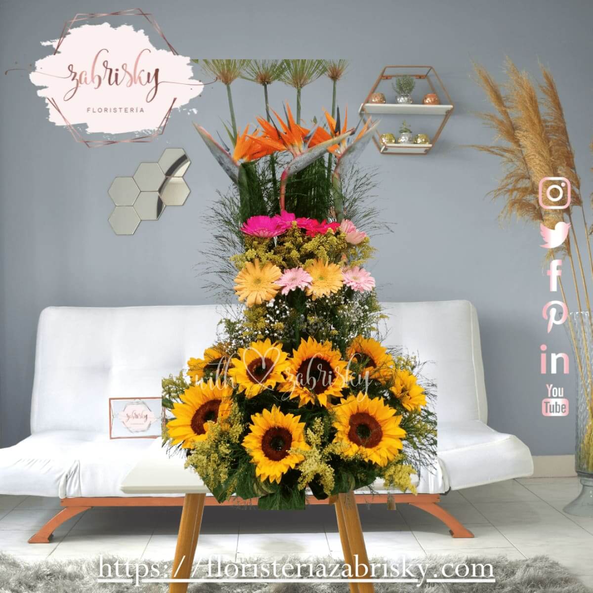 Elegance - Girasoles y gerberas - Floristería Zabrisky