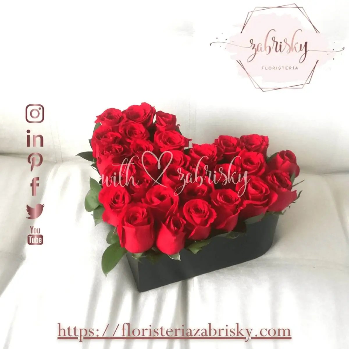 For You - Rosas rojas corazón - Floristería Zabrisky