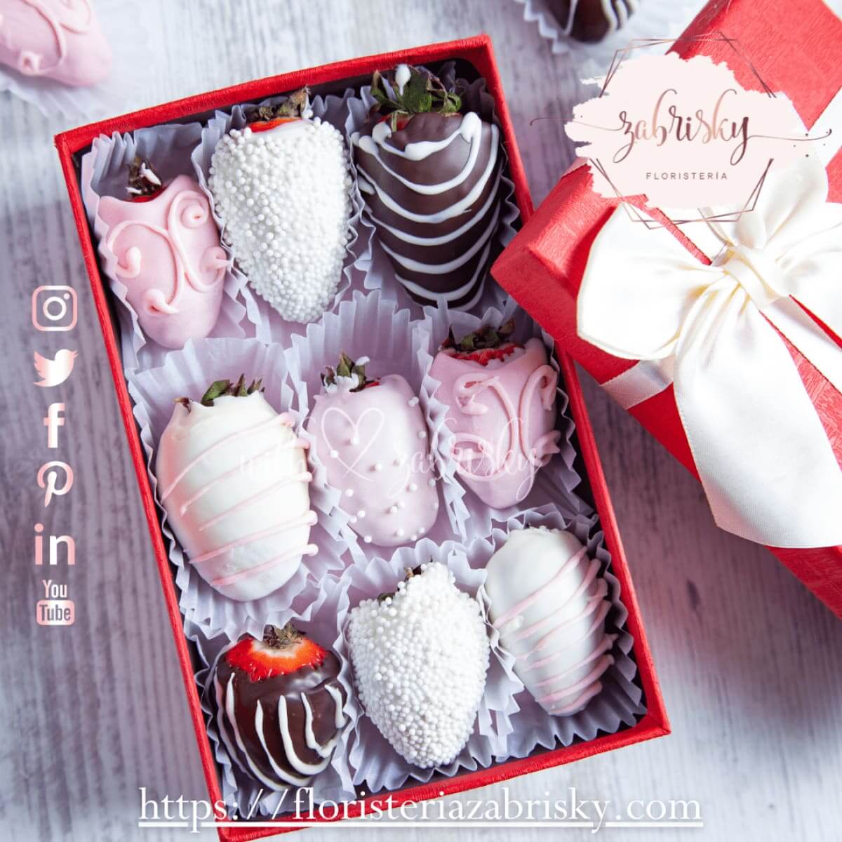 Fresas con chocolate x 12 - Floristería Zabrisky