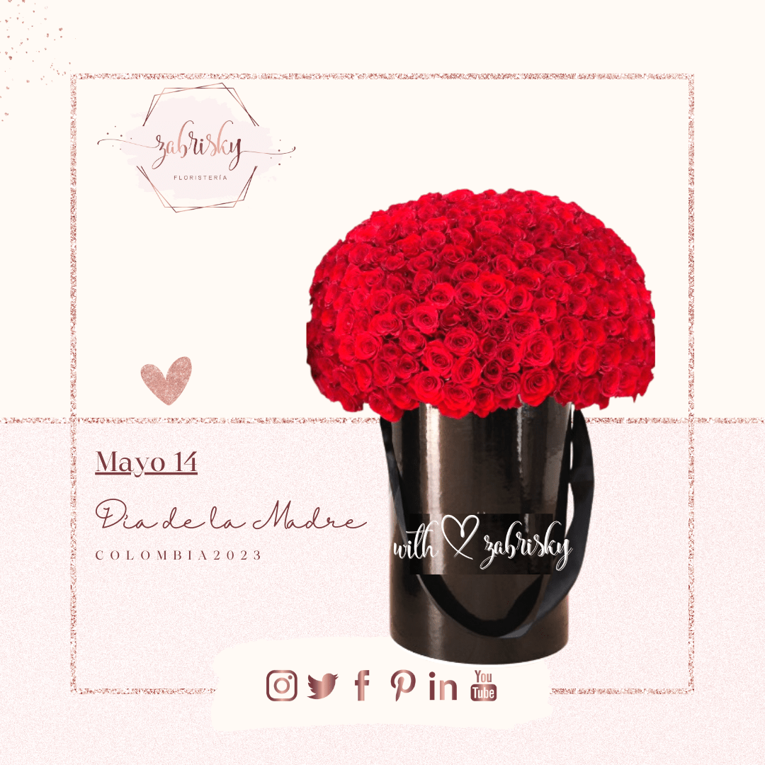 Julieta - Caja - Rosas Rojas - Floristería Zabrisky