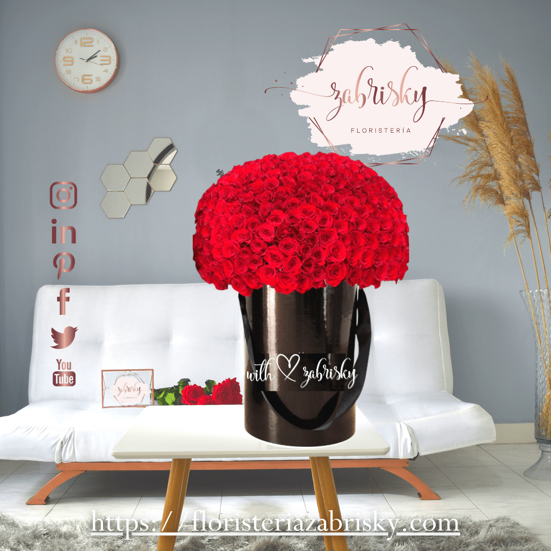 Julieta - Caja - Rosas Rojas - Floristería Zabrisky