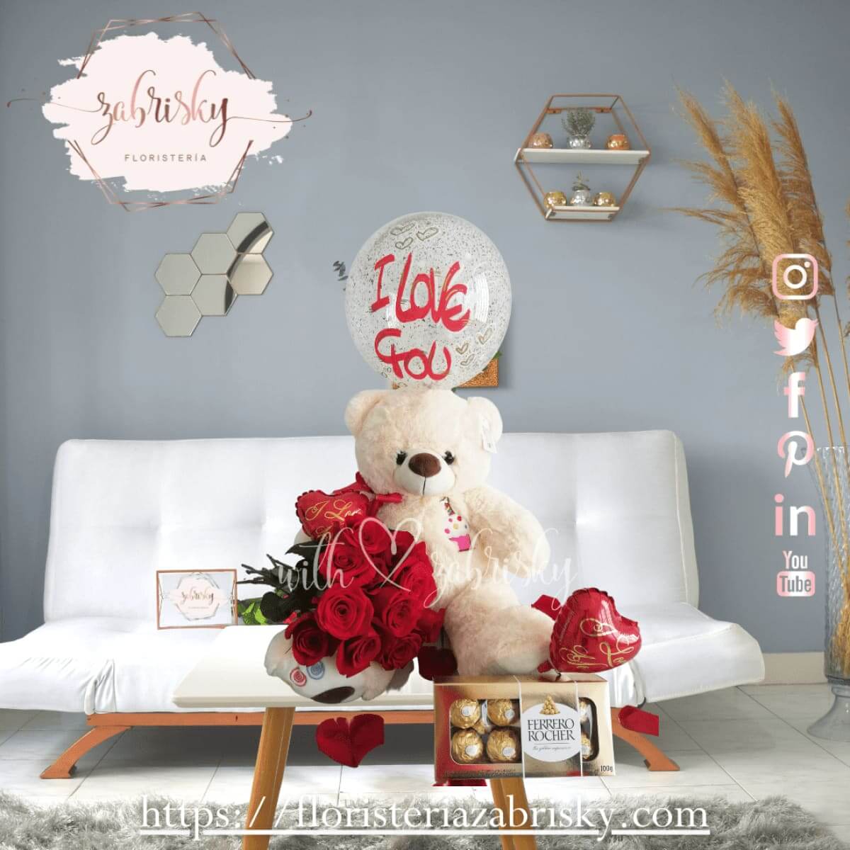 My Teddy - Rosas Rojas - Peluche - Floristería Zabrisky