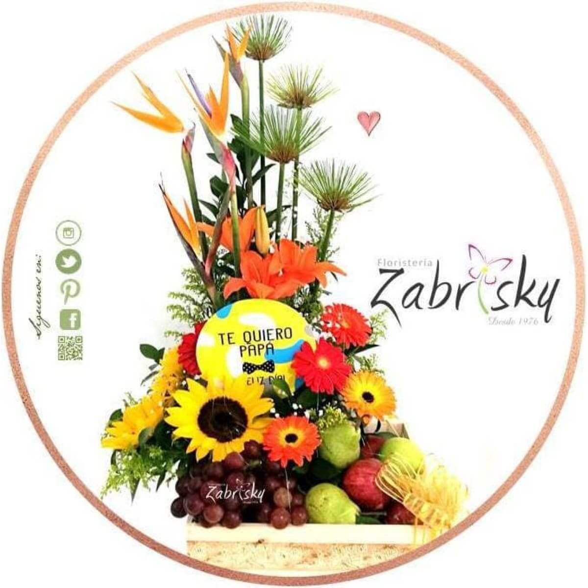 Para Papá - Girasoles - Frutas - Floristería Zabrisky