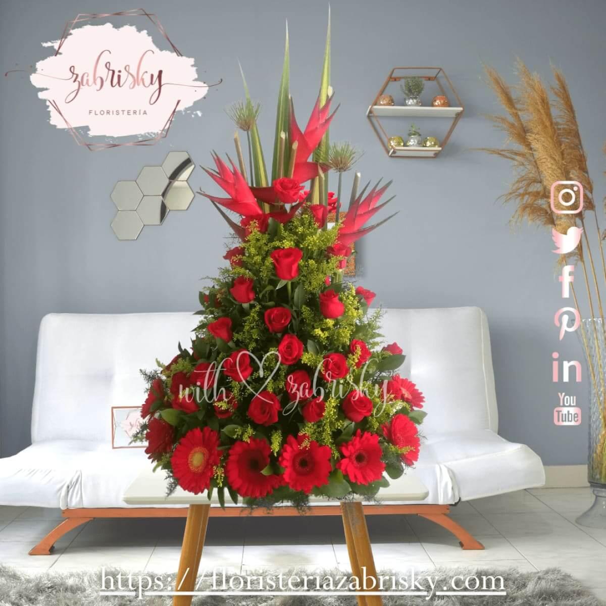 Passion - Rosas y Gerberas Rojas - Floristería Zabrisky