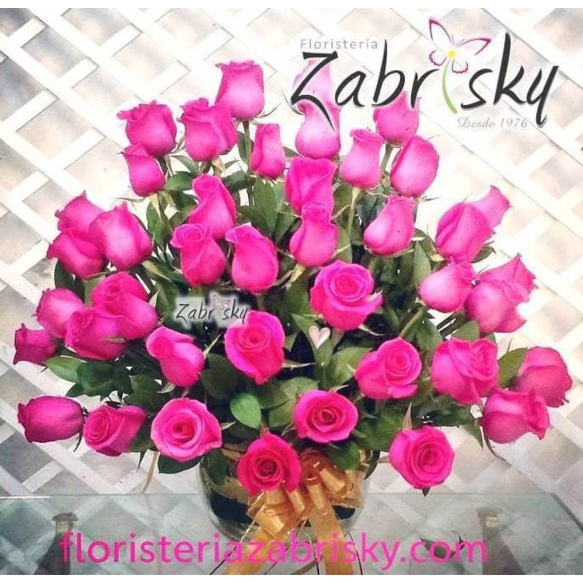 Ramo Rosas Fucsia - Floristería Zabrisky