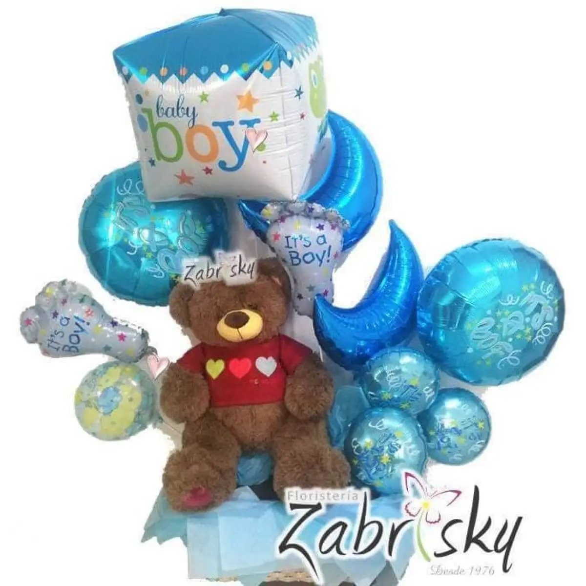 Regalo para Bebé - Globos y peluche - Floristería Zabrisky