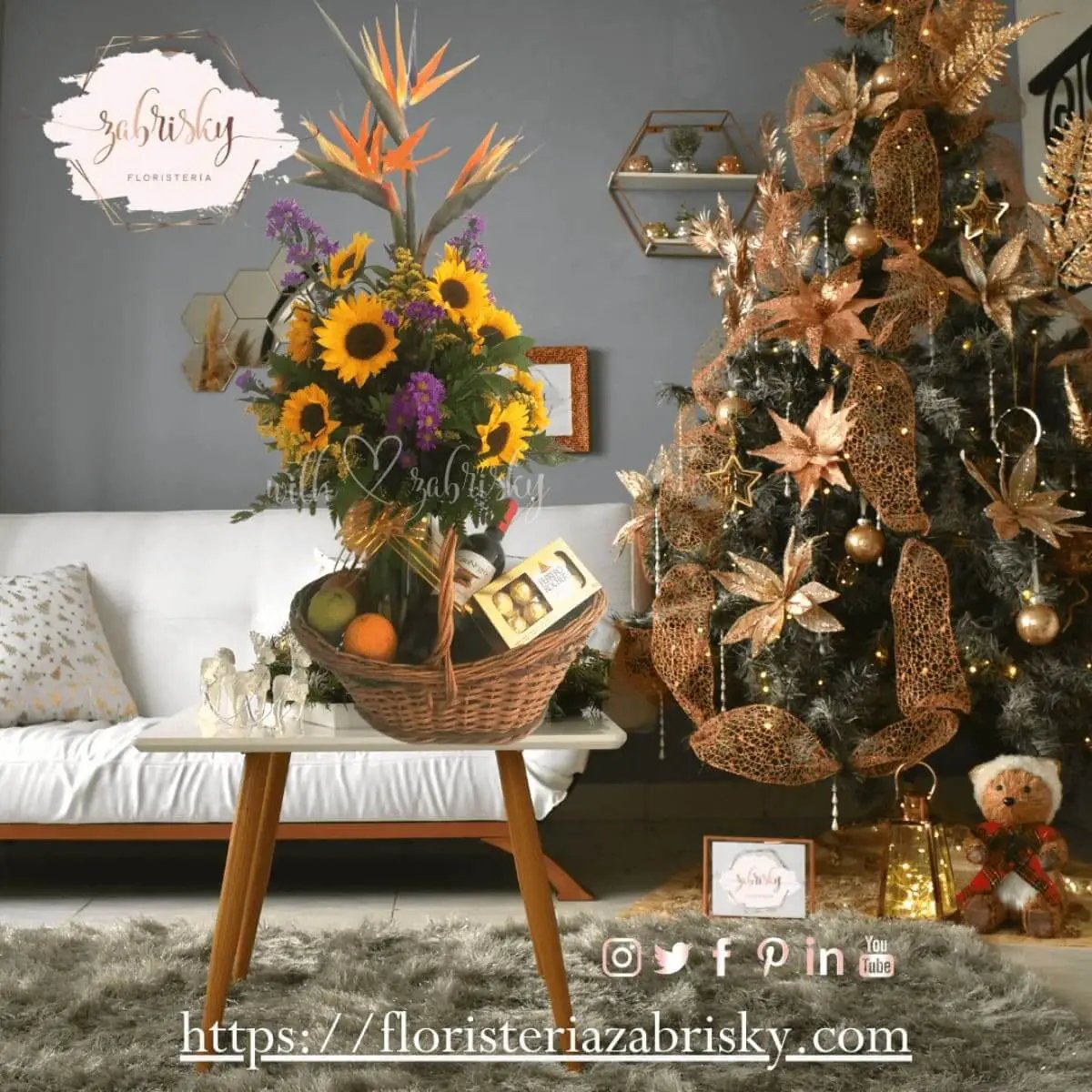 Sweet For - Girasoles - Frutas y Ferrero - Floristería Zabrisky