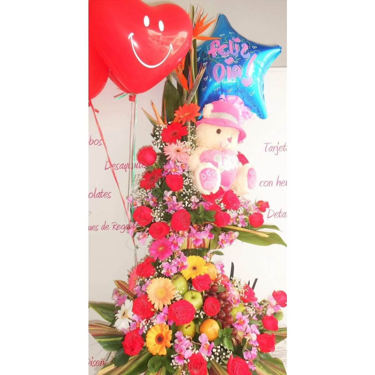 Sweet Valentine - Rosas Rojas Gerberas - Peluche - Floristería Zabrisky