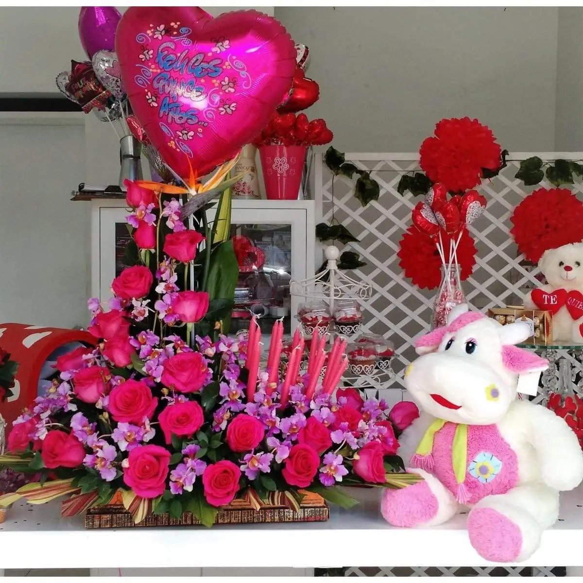 Young - Rosas Fucsias - Peluche - Floristería Zabrisky