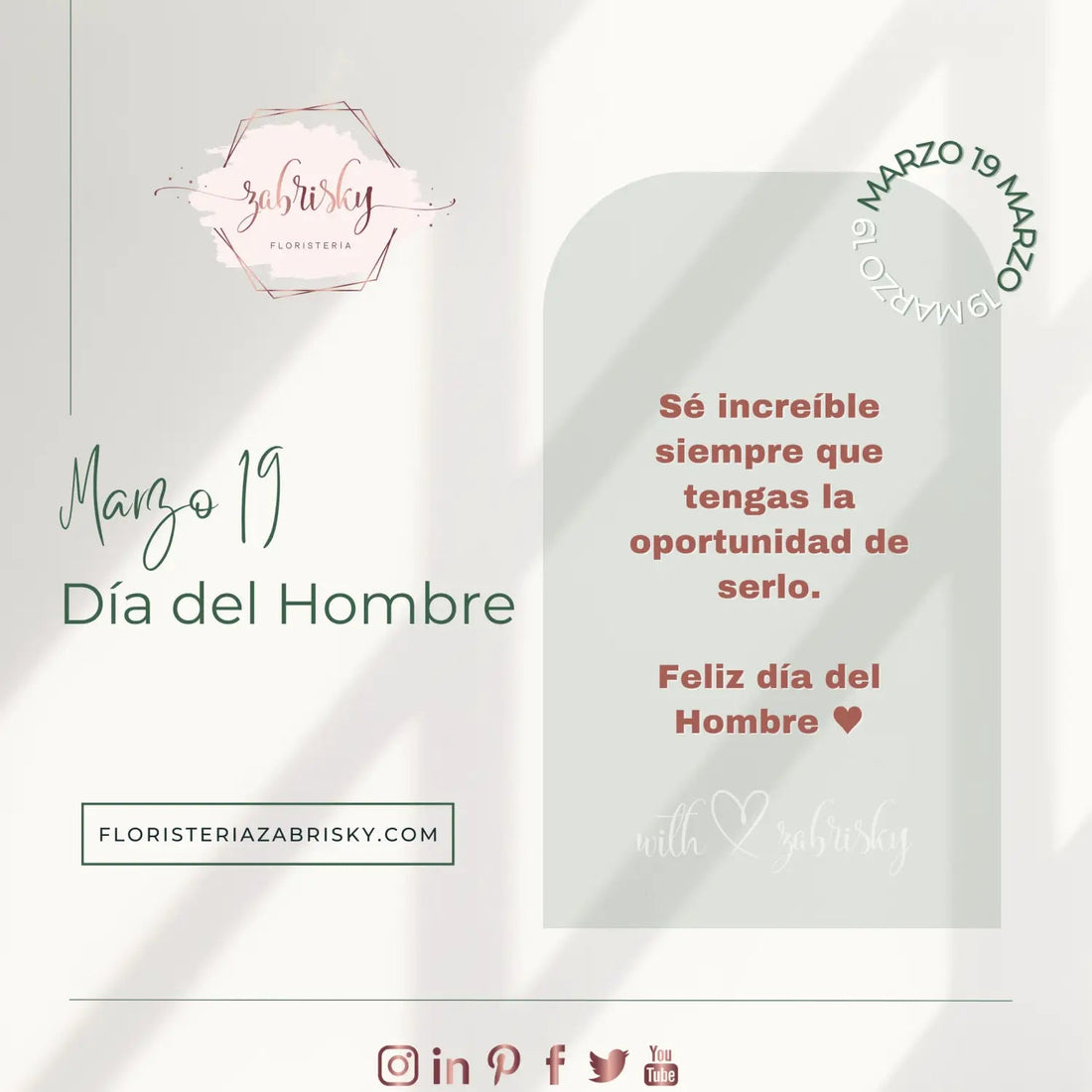 Marzo 19 - Flores y detalles para hombres - Floristería Zabrisky