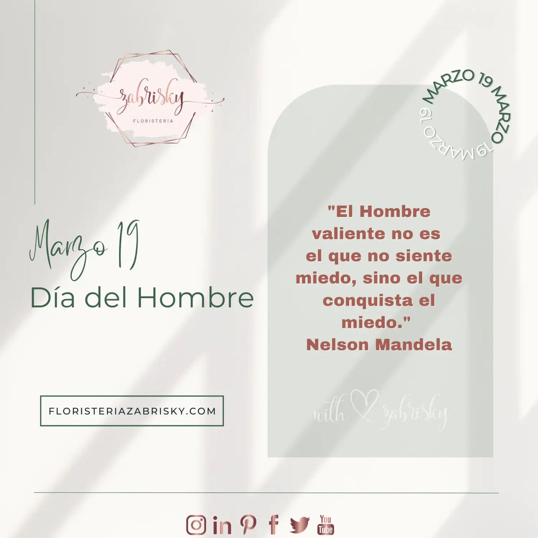 #marzo19  #diadelhombre (#Colombia) - #floresenpereira - Floristería Zabrisky