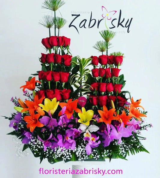 Orchid and roses - Floristería Zabrisky