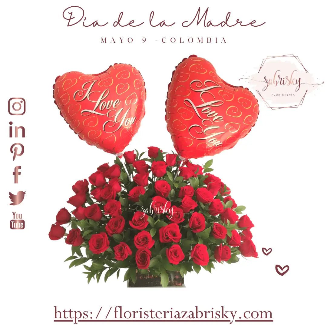 Rosas rojas para el día de la Madre - Floristería Zabrisky