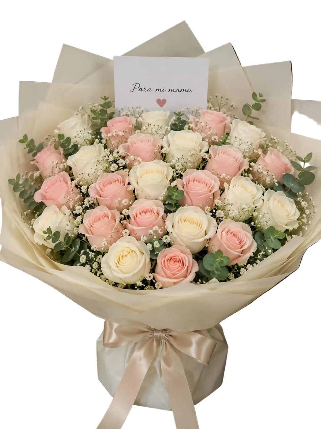 Ramillete * 24 rosas pastel