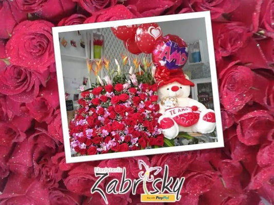 Jardín de Amor - Jardinera Rosas Rojas - AMOR