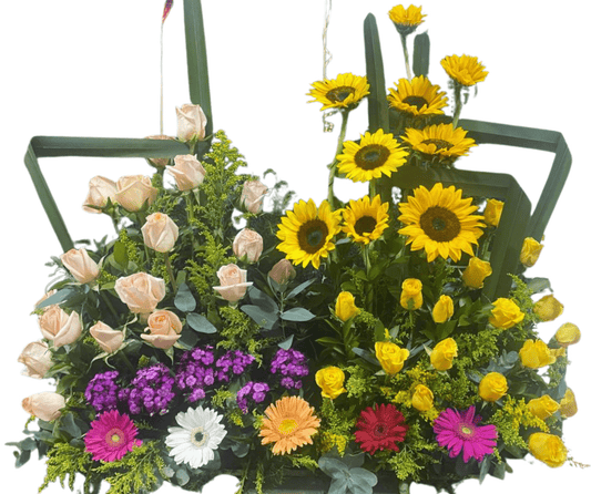 Jardinera Color - Girasoles, Rosas y Gerberas - EMPRESARIALES