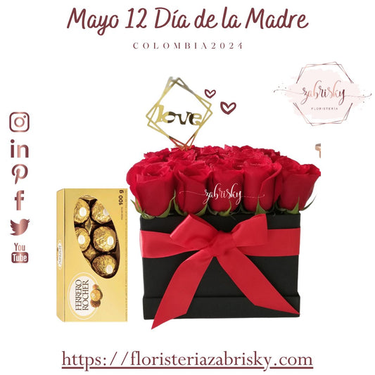 Matilde- Caja - Rosas Rojas - DÍA DE LA MADRE