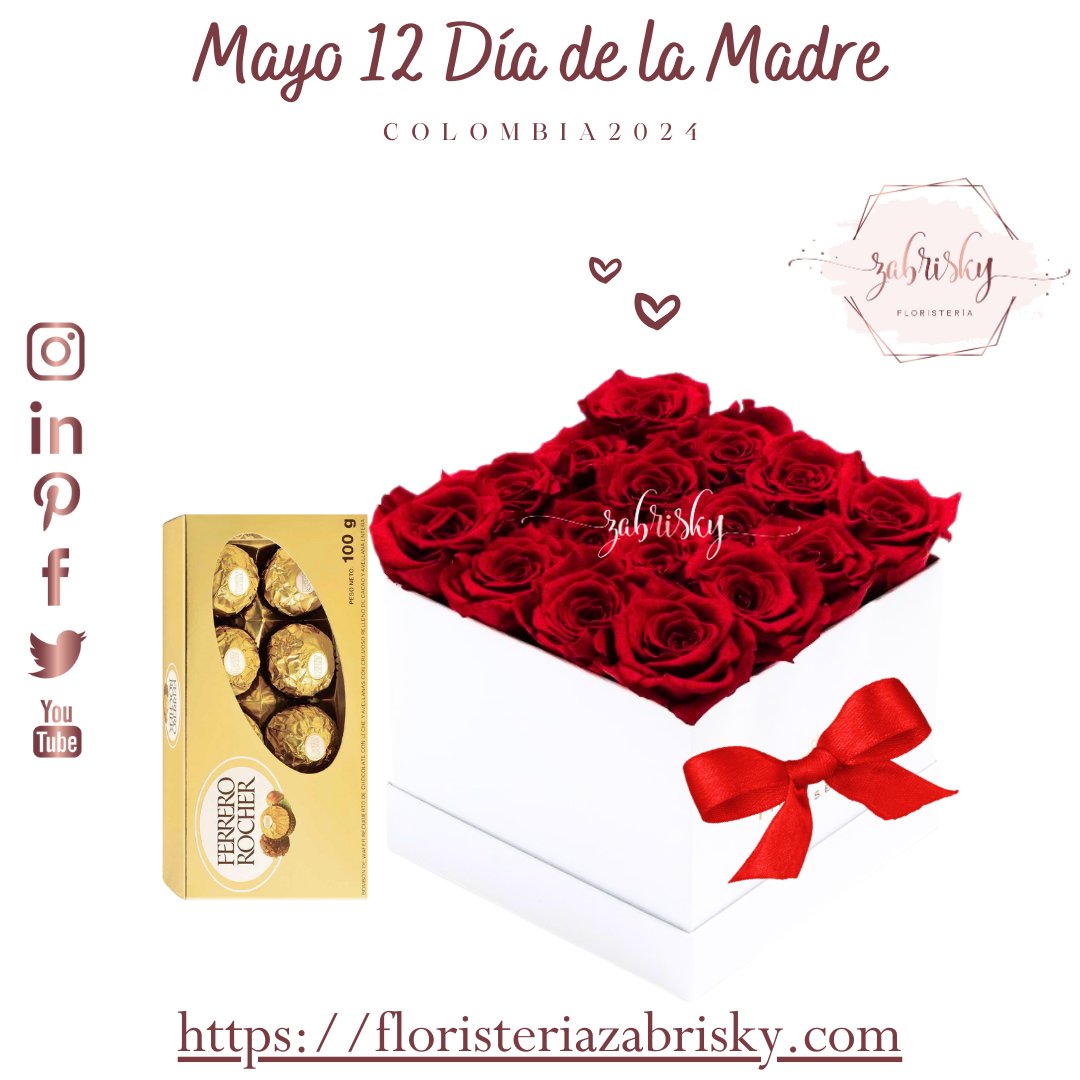 Nieves - Caja Rosas Rojas - DÍA DE LA MADRE
