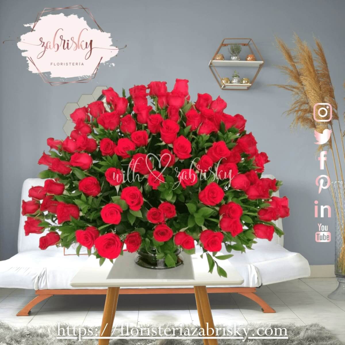 Big Love - 150 Rosas Rojas - Floristería Zabrisky