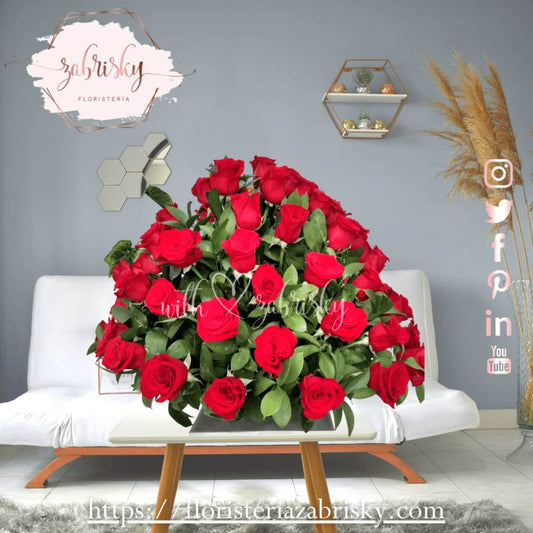 Big Love mini - 70 Rosas Rojas - Floristería Zabrisky