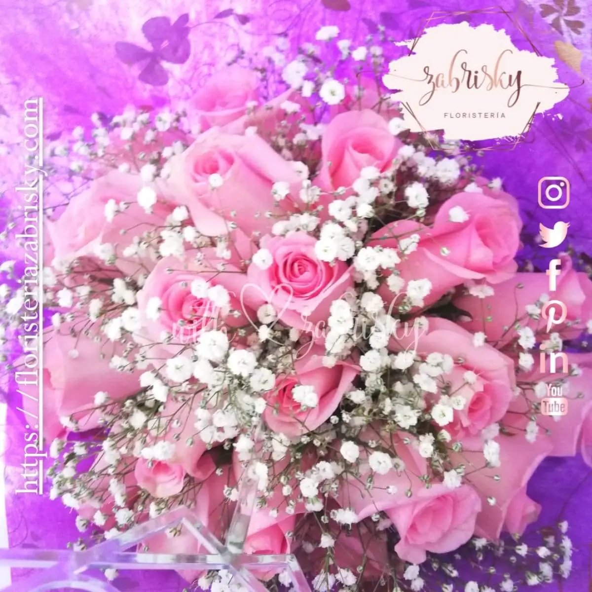 Bouquet Rose - Rosas Rosadas - Floristería Zabrisky