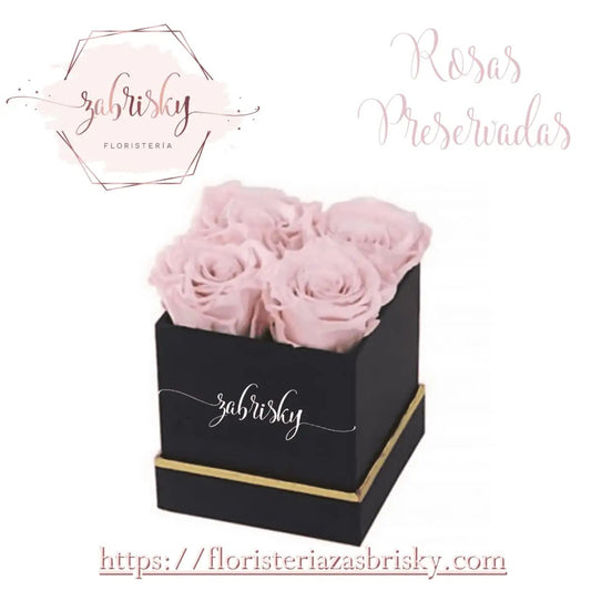 Rosas Preservadas en Caja x 4 - Floristería Zabrisky