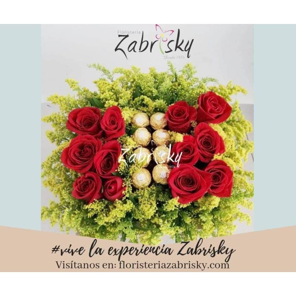 Rosas y Chocolates - Ferrero - Floristería Zabrisky